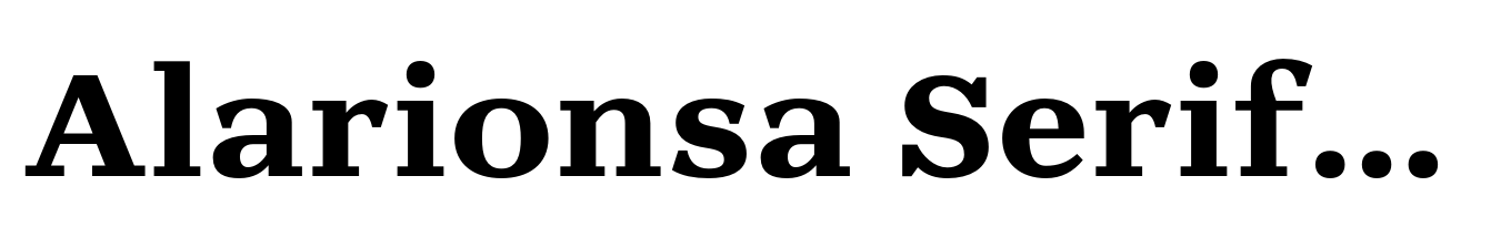 Alarionsa Serif Extra Bold